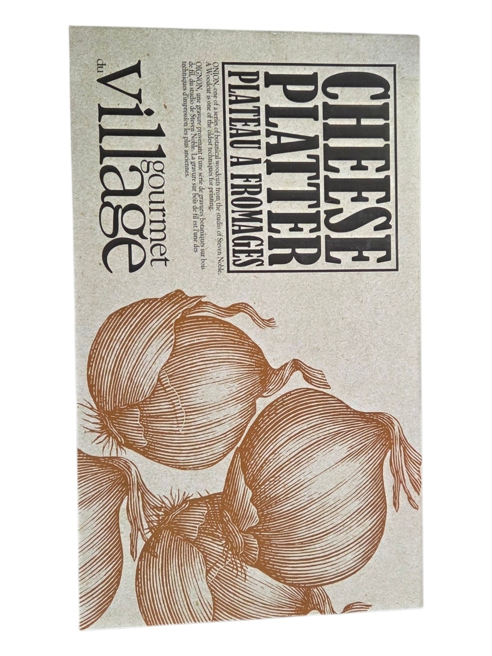 Gourmet Du Village Onion Cheese Platter Board- Steven Noble Botanical Art